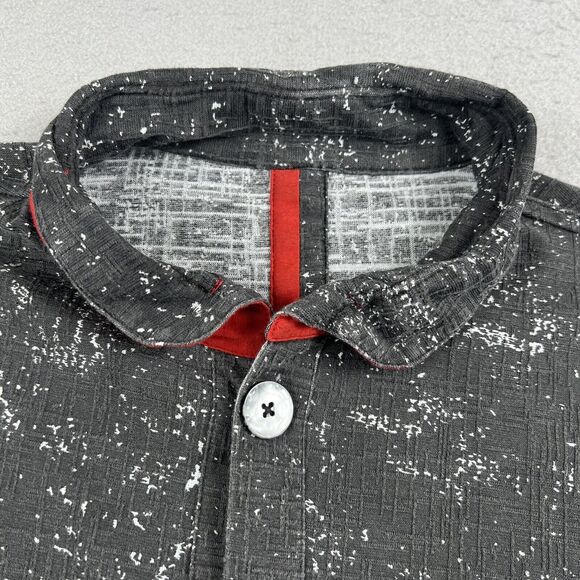 Parsley and‎ Sage Black Red Textured Long Sleeve Collared Button Front Jacket S - Picture 10 of 16